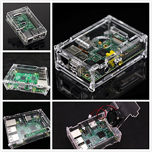 VSTON Raspberry Pi 3 B   Caja con Ventilador y 3 Piezas Disipadores T  rmicos para Raspberry pi 3 Modelo B   Pi 3 Modelo B Pi 3 Pi 2 Pi 2B Transparente