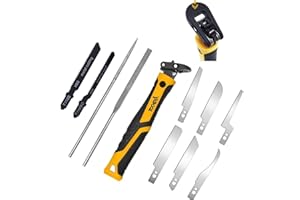 Magicbox 10 in 1 Modellbau Säge, Mini Säge Set für den DIY, Kleine Säge zum Schneiden von Ästen und Zweigen, Modellbau Werkzeug Set mit Nadelfeilen und Säbelsägeblättern, Mini Handsäge