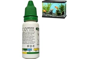 Rurunklee Co2 Glass Drop Checker Kit,CO2 Drop Checker with Solution | functional aquarium co2 kit, quickest co2 drop checker for CO2 System, Aquarium Tank
