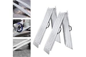 UISEBRT 2X Rampe de Chargement Rampe Pliable en Acier galvanisé 400kg pour Moto, remorque, Caravane, Voiture