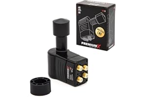 Premium X Rocket Quattro LNB PXR-Q für SAT Multischalter 3° Grad Multifeed Slim HDTV LNC HD FULLHD 3D 4K UltraHD UHD Sky