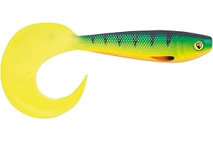 MATRIX Fox Rage Pro Grub Rubber Fish for Spin Fishing, Rubber Bait for Pike, Perch and Zander, Bass Bait for Spin Fishing, Rubber Shad, Colour: Firetiger, Length: 8 cm