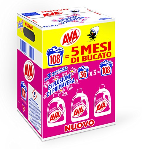 Preisvergleich Produktbild Ava Flüssigwaschmittel, Primavera-Ausdehnung, 108 Waschladungen, 3er Pack