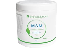 ‎ENERGYBALANCE EnergyBalance OptiMSM - 100% reines Pulver, Hochdosiert, Natürlich, Methylsulfonylmethan - ohne Zucker, ohne Zusätze - Qualität aus der Schweiz - 500 g