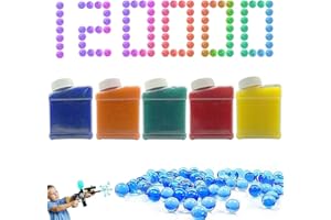 NITZCHE Gel Blaster Ammo 120000 Pcs, 5 Pack Gel Blaster Bullets 7-8mm Gel Splatter Water Bullets Refill Ammo for Gel Blaster Gun, Gel Ball Blaster, Electric Gel Ball GunBullets, Gel Gun Ammo