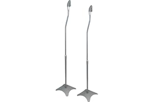 HALTERUNGSPROFI 2 Speaker Stands Universal for Satellite Surround Boxes S01 Silver