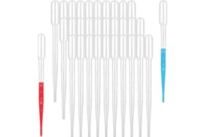 FAVSON 30 Stück Pipetten, 3 ml Einwegpipetten, Einweg-Pipetten, Pipette Kunststoff,Moveland Messpipette für Lab Experiment,Acrylfarben Zeichnung Makeup Tools & Ätherische Öle