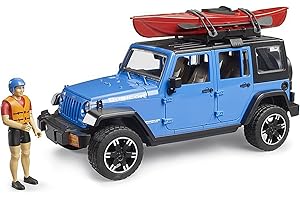 bruder 02529 - Jeep Wrangler Rubicon Unlimited con kayak e figure - 1:16, Veicolo fuoristrada, veicolo fuoristrada, automobile