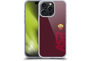 Head Case Designs Licenza Ufficiale AS Roma Fuori Misura Grafica Crest Custodia Cover in Morbido Gel Compatibile con Apple iPhone 15 PRO Max