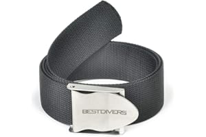 Best Divers ZI0140I Cintura, Porta Piombi Sub, Fibbia Inox, Nero
