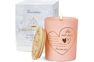 ‎FUNISTREE Valentinstag Duftkerze Geschenk für Sie Freundin, Duftkerzen im Glas Ich Liebe Dich Geschenke für Frauen Partner, Valentinstagsgeschenk Geburtstagsgeschenk Jahrestag Geschenk für Pärchen Paare