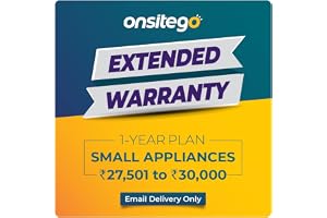 Onsitego 1 Year Extended Warranty for Small Household Appliances from Rs. 27501-30000 (Email Delivery - No Physical Kit)
