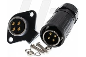 HANGTON CONNECT EPHIIONIY Hangton HP20 4-poliger runder Steckverbinder, 30 A, elektrisch, wasserdicht, Steckdose & Stecker für Outdoor-Power-Industriegeräte