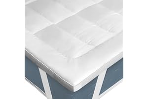 ‎GMTEXTILES GMTextiles Microfaser Topper 140x200cm mit 4 Anti-Rutsch-Ecklaschen - Maschinenwaschbar - Hypoallergene Matratzentopper 140x200cm für Sofabett und Gästebett