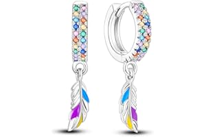 NARMO Wisiorek Kolczyki ze srebra próby 925 Kolczyki ze srebra wysokiej próby dla kobiet Cubic Cyrkonia Wisiorek Kolczyki Księżyc i Gwiazda Kolczyki Dream Catcher Kolczyki dla kobiet