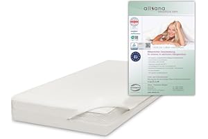 ‎ALLSANA Allsana Allergy Sufferers Mattress Cover 80 x 200 x 20 cm | Allergy Bed Linen | Anti Mite Encasing | Mite Protection for House Dust Allergy Sufferers | Intermediate Cover for the Mattress | TÜV Tested