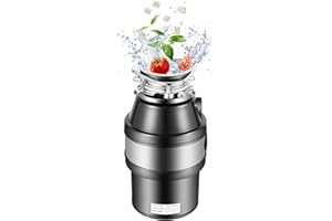 biniliubi Broyeur d'évier en acier inoxydable, poubelle, nourriture, salle de bain, évacuation des déchets, aliments pour la maison, la cuisine, le processeur, l'évier, anti-bactéries,