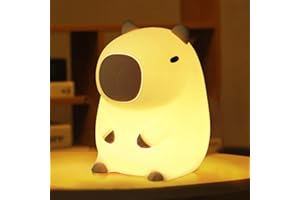 Anywin Schönes Capybara Silikon Nachtlicht, Kinder Capybara Lampe 2 stufige Helligkeit, 20 Minuten Timer Dekor für Kinder Zimmer, Wohnzimmer, Geburtstag, Festivalgeschenk für Jungen und Mädchen