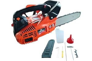 VIEMYLU Motosega a Scoppio 2 Tempi 25,4CC – Barra 10” (25 cm), Potenza 1 kW/11500 giri/min, Peso 3,1 kg, Sistema Easy Start, Serbatoio Olio 180 ml, Serbatoio Carburante 260 ml, Uso Professionale
