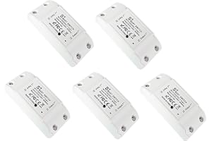 proAMEDEN Interruptor inteligente con WiFi, 220 V, Smart Switch WiFi, app Tuya/Smart Life, compatible con Alexa y Google Home (WIFI 10A). (5, White)