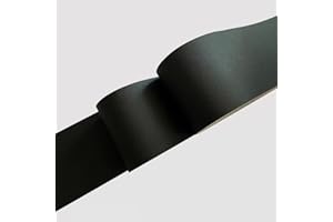 VisitRyl Borde del papel pintado Negro Auto Adhesivo del Papel Pintado del PVC Cenefa autoadhesiva para decoración de pared de cocina baño 8cm x 500cm