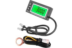 Runleader RL-HM028A Tachymètre inductif étanche avec compteur horaire Thermomètre Affichage rétro-éclairé pour tous les moteurs à essence ATV Utv Dirtbike Motobike Motocycle Hors-bord Motoneige Marine