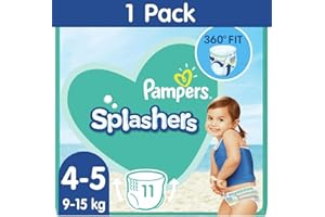 Pampers Splashers Swimming Pants, Size 4-5, 9-15kg, Carry Pack, 11 Count