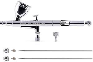 ‎GAAHLERI Gaahleri Airbrush Kit, Airbrush Gun with Dual Action, Gravity Fluid Cup 1/4 oz, Air Brush Kit, Nadelsets 0,38 & 0,5 mm Cutaway Griff, Allzweck für Make-up Modell Malerei Nail Art Kuchen