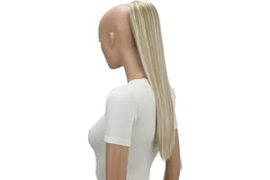 CAISHA 55cm Coda Capelli Nina Con Coulisse Capelli Extensions Finta Per Donna Posticcio Per Capelli Liscio Bionda Naturale Con Riflessi PH527