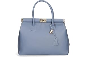 Chicca Borse Borsa Donna a Mano Pelle con Tracolla Bauletto