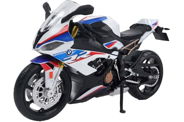 TURBO CHALLENGE - Moto BMW S1000RR - Die Cast - 029921-1/12 - Véhicule Roues Libres - Blanc - Métal - À Partir de 3 Ans
