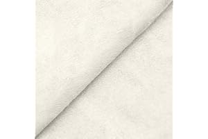 DESHOME Alessia - Tessuto al metro scamosciato in Microfibra Idrorepellente Stoffa per tappezzeria divani, cuscini, complementi d'arredo (Bianco grigio, 1 metro)