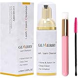 Gemerry Detergente Ciglia 60ml Pulitore per Ciglia Pulizia della Mousse per Ciglia Lavaggio Dai un Pennello Morbido Lash per 