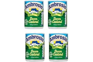 BARGAINSMANIA Ambbrosia Devon Custard 385g - Creamy & Delicious - Welcome Home To Devon - Ambrosia Devon Custard Pots Can Be Enjoyed On Their Own, Poured Over Puddings - Pack of 4