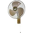 KHIND 16 Inch Wall Fan with Manual Control, Auto Oscillation, 100% Copper Motor, 3 Speed Control, Ideal for Living room & office, Gold+Mocha - WF1601M, 2 Year Warranty