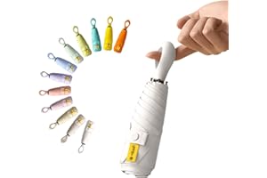 erised's bifrost Mini Faltender Regenschirm Freien UV Schutz,kreativer Ringgriff,Sonnenschutz Klein für Koffer Taschenschirm,Beschichtung Gegen Feuchtigkeitsschäden für Damen und Kinder Reise