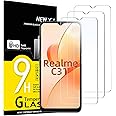 NEW'C 3 Pezzi, Vetro Temperato per Realme C31, Realme C25, Pellicola Prottetiva Anti Graffio, Anti-Impronte, Senza Bolle, Dur