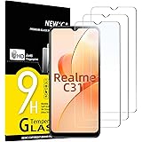 NEW'C 3 Pezzi, Vetro Temperato per Realme C31, Realme C25, Pellicola Prottetiva Anti Graffio, Anti-Impronte, Senza Bolle, Dur