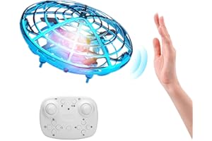 ShinePick Mini UFO Drone, Palla Volante Giocattoli Volanti Controllati a Mano Ricaricabile, RC Quadricottero Induzione a Infrarossi con Luci a LED per Bambini Interno Esterno