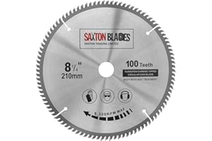 SAXTON BLADES Saxton Fine Cutting TCT Brzeszczot do metalu, otwór 210 mm x 100 T x 25,4 mm, nadaje się do pił Evolution Rage