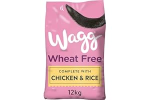 Wagg Wheat Free Complete Dry Adult Dog Food Chicken & Rice 12kg - For Sensitive Stomachs