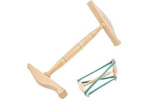 HAND U JOURNEY Medium-Sized Beechwood Niddy Noddy, 48 Inches (120cm) Skein Yarn Winder, Handcrafted Yarn Swift for Skein Making & Wool Winding
