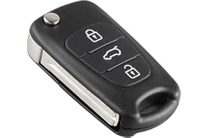 HooRLZ Hyundai Key Fob Cover Replacement For Hyundai I20 I30 I35 Ix20 Ix35 Spare, Kia Ceed Rio Picanto Sportage Sorento Venga Remote Car Key Cover Case, 3 Button Kia Key, Hyundai I20 I30 Key Fob