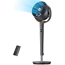 Dreo Slimme tafelventilator 28 dB, diameter 18 cm, 4 snelheden, 5 modi, 12-uurs timer, 120° 90° oscillerende tafelventilator met afstandsbediening, spraakbesturing, koeling, Fan, Lynx S, zilver