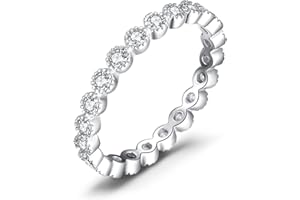 JewelryPalace 3 Anelli Donna Argento 925, Fedine Fidanzamento Coppia Creato Moissanite Zirconia, Diamante Simulato Anniversario Matrimonio Promessa Sposa Band Tre Ori Anelli Donna Set, Gioielli Donna