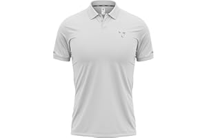 TORO ACTIVA Mens Polo T Shirt Lightweight and Breathable Quick Dry 3 Button Ribbed Collar Comfortable Short Sleeve Polo Shirt