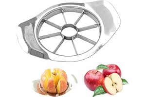 RARWIND Apfelschneider Edelstahl, Stabil und Dauerhaft Apfelschneider Edelstahl Apfelteiler, Apfelschneid Edelstahl, Apfel Entkerner für Büro, Zuhause, Küche, Party (15 x 11 cm)
