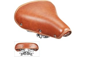 Auveach Selle de vélo universelle souple en cuir PU imperméable avec amortisseur de chocs et confortable pour vélo vintage