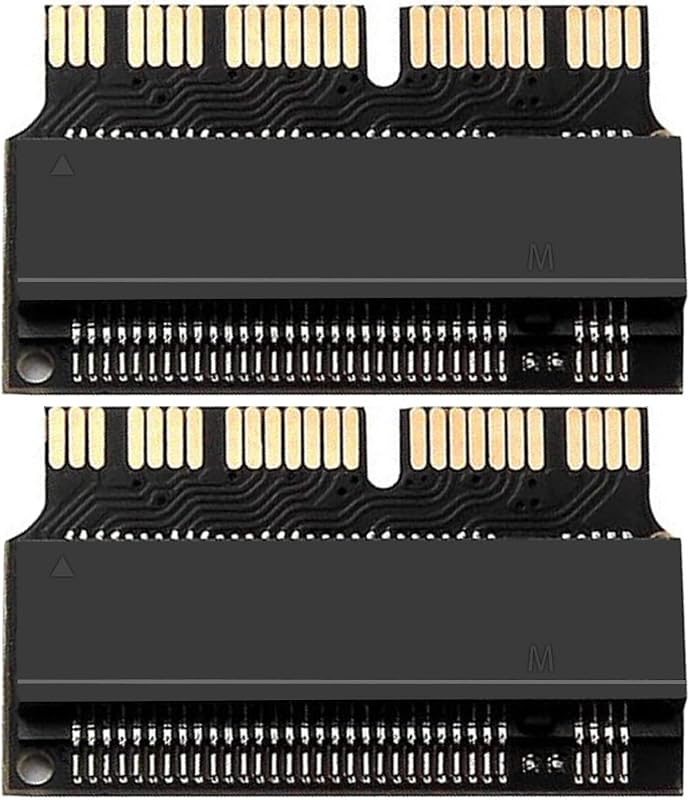 HAAMNING7 SSD to NVME Adapter für Macbook, NGFF M.2 nVME SSD Card Converter, Upgrade für Macbook 2013-2017 Convert, M.2 PCI-e NVME SSD Ersatz für Macbook SSD, 2 Stück