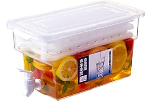 Yajimsa Distributeur d'eau 5 l avec Robinet, Boissons avec Robinet, jus Fruits, pour réfrigérateur